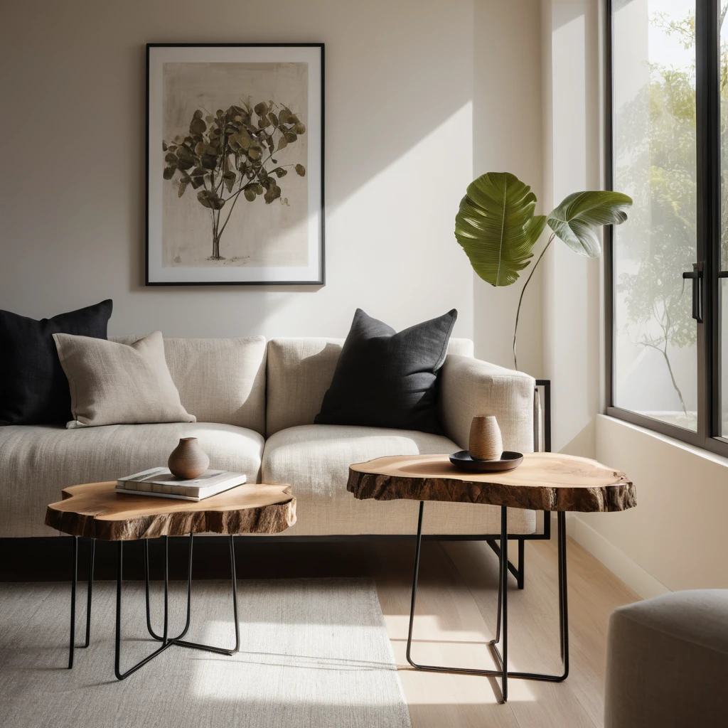 Live-Edge Suar Wood Side Table